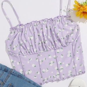 Ruched Bust Full Trim Top